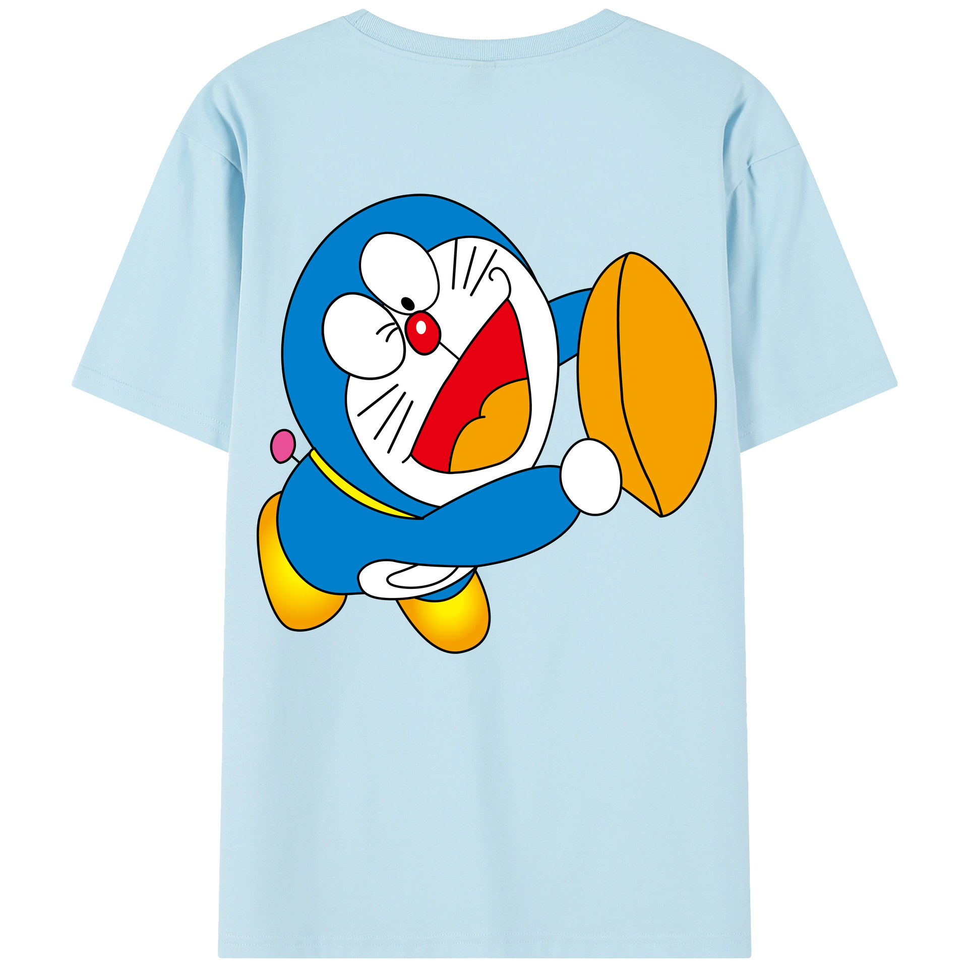 （画像用） ドラえもん Doraemon 綿100％半袖Tシャツ（背面プリント）